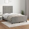 vidaXL Bettgestell ohne Matratze Hellgrau 120x190 cm Samt