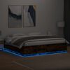 vidaXL Bettgestell mit LED R&auml;uchereiche 180x200 cm Holzwerkstoff