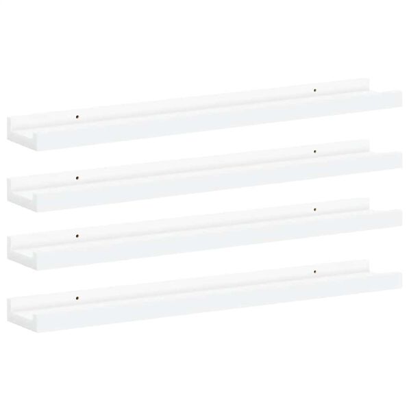 vidaXL Wandregale 4 Stk. Wei&szlig; 60x9x3 cm