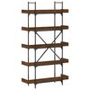 vidaXL B&uuml;cherregal 5 B&ouml;den Braun Eiche-Optik 100x33x180,5 cm