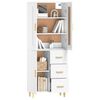 vidaXL Highboard Wei&szlig; Holzwerkstoff