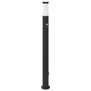 vidaXL Pollerleuchte mit Sensor und Steckdose 110 cm Edelstahl IP44