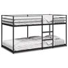 vidaXL Etagenbett ohne Matratze Schwarz 90x200 cm Stahl