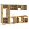 vidaXL Schrank mit Regal SKI 9 pcs Honigbraun Massives Kiefernholz