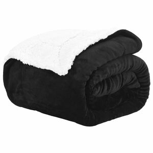 vidaXL Wohndecke Schwarz 220 x 240 cm 2.67 kg Fleece