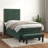 vidaXL Boxspringbett mit Matratze Dunkelgr&uuml;n 80x200 cm Samt