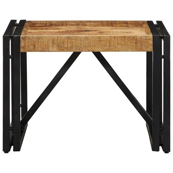 vidaXL Couchtisch 50x50x35 cm Raues Massivholz Mango