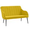 vidaXL Sitzbank Gelb 110x76x80 cm Samt