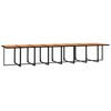 vidaXL 21-tlg. Garten-Essgruppe mit Kissen Schwarz Poly Rattan