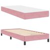 vidaXL Boxspringbett mit Matratze Rosa 80 x 200 cm Stoff