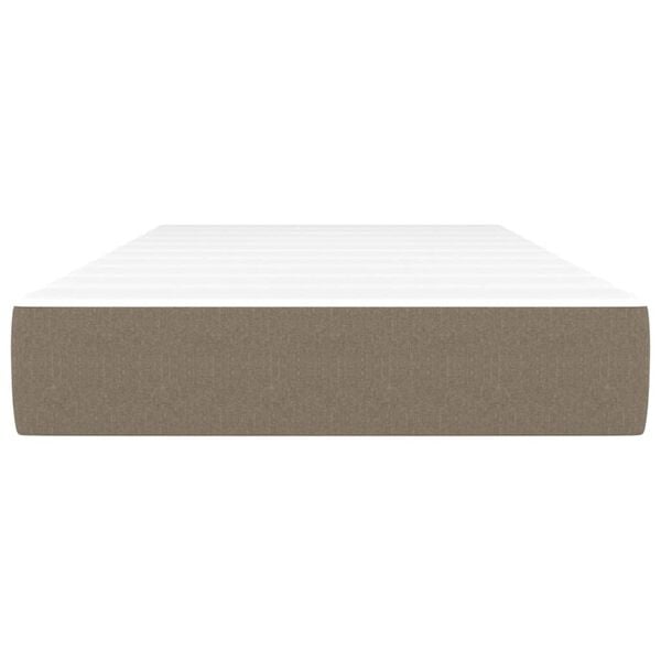 vidaXL Taschenfederkernmatratze Taupe 90x200x20 cm Stoff
