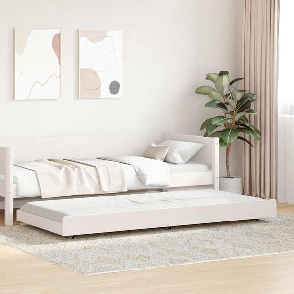 vidaXL Bettgestell Wei&szlig; 80 x 200 cm Massivholz Kiefer