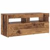 vidaXL TV-Schrank mit LED-Leuchten Altholz-Optik 90x35x40 cm