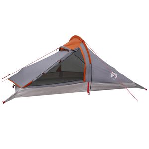 vidaXL Trekkingzelt Grau und Orange 4-Personen