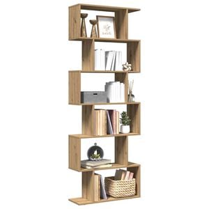 vidaXL Raumteiler-B&uuml;cherregal 6 Etagen Artisan-Eiche 70x24x193 cm