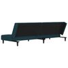 vidaXL Schlafsofa 2-Sitzer mit 2 Kissen Blau Samt