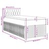 vidaXL Boxspringbett mit Matratze Hellgrau 80x200 cm Stoff