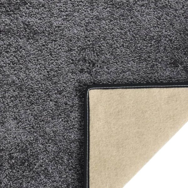 vidaXL Teppich Weich Rutschfest 67x180 cm Grau