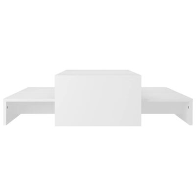 vidaXL Satztisch-Set Weiß 100x100x26,5 cm Holzwerkstoff