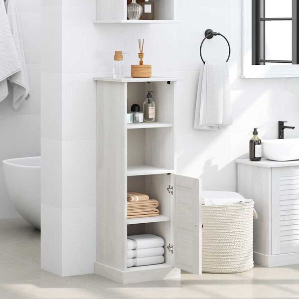 vidaXL Badezimmerschrank VIGO Wei&szlig; und Antikwei&szlig; 37 x 34 x 110 cm