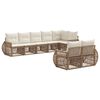 vidaXL Gartensofa-set 8 pcs Beige und Cremewei&szlig; Poly-Rattan