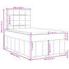 vidaXL Boxspringbett mit Matratze Creme 120x200 cm Stoff