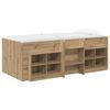 vidaXL Loft Bettgestell mit Schrank 3 stk. Artisan-Eiche Holzwerkstoff