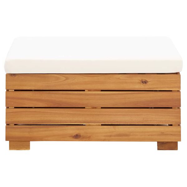 vidaXL Modular-Fu&szlig;hocker 1 Stk. mit Kissen Massivholz Akazie