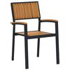 vidaXL Garten Essgruppe 5 pcs Schwarz Massivholz Akazie