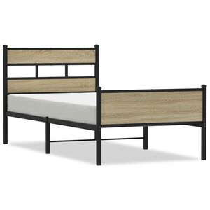 vidaXL Bettgestell ohne Matratze Sonoma-Eiche 80x200 cm Holzwerkstoff