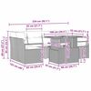 vidaXL Garten-Sofa-Set mit Speicher 7 pcs Beige Poly Rattan