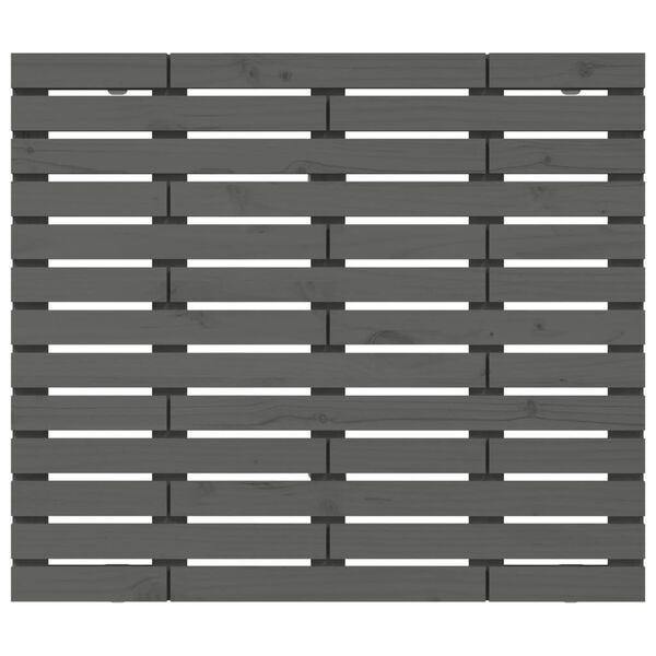 vidaXL Wand-Kopfteil Grau 146x3x91,5 cm Massivholz Kiefer