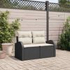 vidaXL Gartensofa Schwarz 124 x 62 x 69cm Poly-Rattan