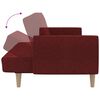 vidaXL Schlafsofa 2-Sitzer Weinrot Stoff