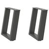 vidaXL Couchtischbeine U-Form 2 Stk. Anthrazit 38x(42-43) cm Stahl