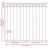 vidaXL Zaunelement Grau 170 x 150 cm Stahl