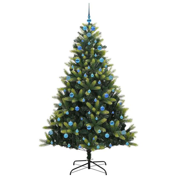 vidaXL K&uuml;nstlicher Klapp-Weihnachtsbaum mit 300 LEDs Gr&uuml;n 210 cm
