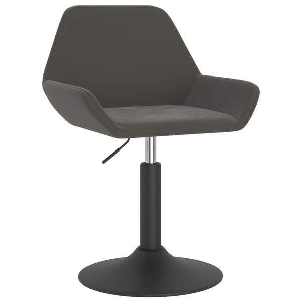 vidaXL Barhocker Dunkelgrau Samt