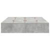vidaXL Aufbewahrungsbettgestell Beton Grau 160 x 200 cm Holzwerkstoff