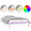 vidaXL Massivholzbett mit LEDs 100x200 cm
