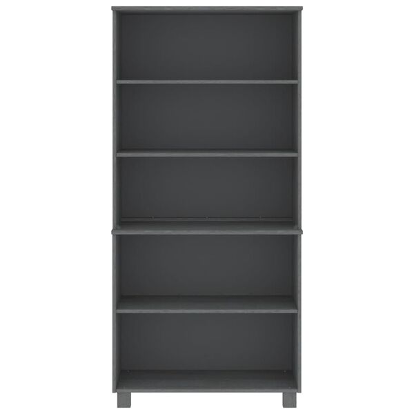 vidaXL Highboard HAMAR Massivholz Kiefer Dunkelgrau