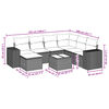 vidaXL 8-tlg. Garten-Sofagarnitur mit Kissen Beige Poly Rattan