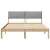 vidaXL Bettgestell Braun und hellgrau 160 x 200 cm Massivholz Kiefer