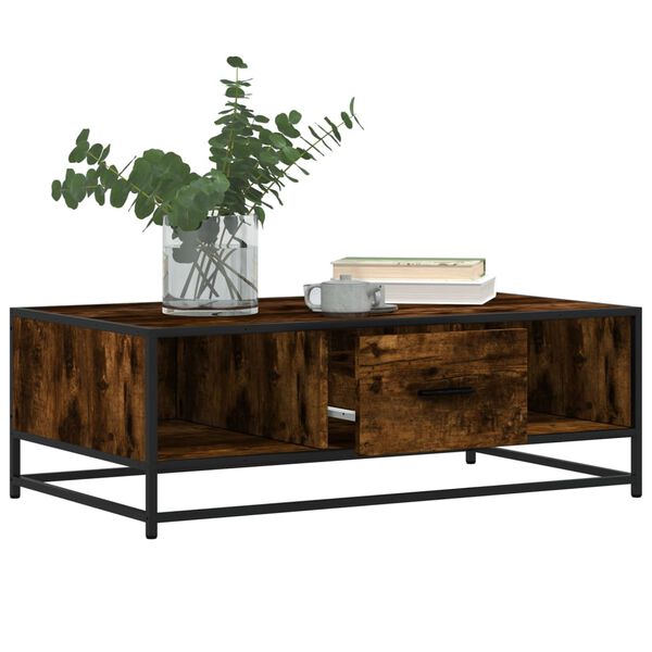 vidaXL Couchtisch R&auml;uchereiche 100x57x35 cm Holzwerkstoff und Metall