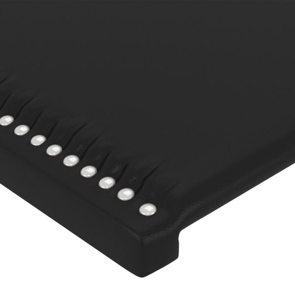 vidaXL Kopfteil Schwarz 180x5x118/128 cm Kunstleder
