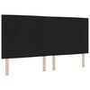 vidaXL LED Kopfteil mit LED-Lichtleisten Schwarz 200 cm Polyester