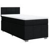 vidaXL Boxspringbett mit Matratze Schwarz 90x190 cm Stoff