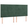 vidaXL Boxspringbett mit Matratze Dunkelgr&uuml;n 200x200 cm Samt