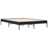 vidaXL Bettgestell Schwarz 135x190 cm Holzwerkstoff und Metall