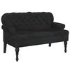 vidaXL Bank mit R&uuml;ckenlehne Schwarz 119,5x64,5x75 cm Samt